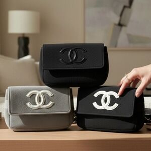 Chanel Precision Black, Pink & Gray Designer Shoulder/Crossbody Bags - Pick ONE